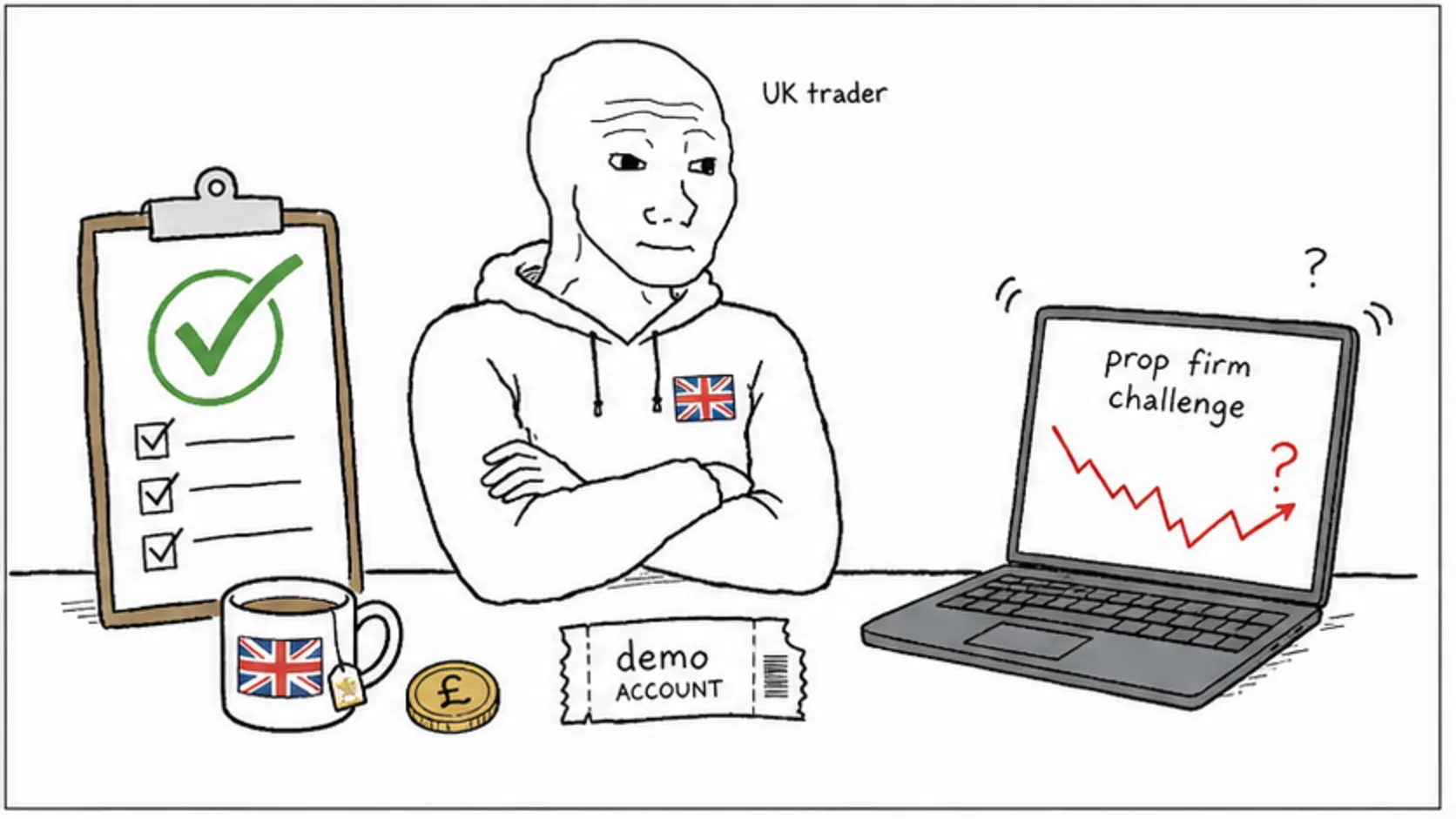 Why Prop Firms Are Legal in the UK meme explaining prop firm regulation and legal status
