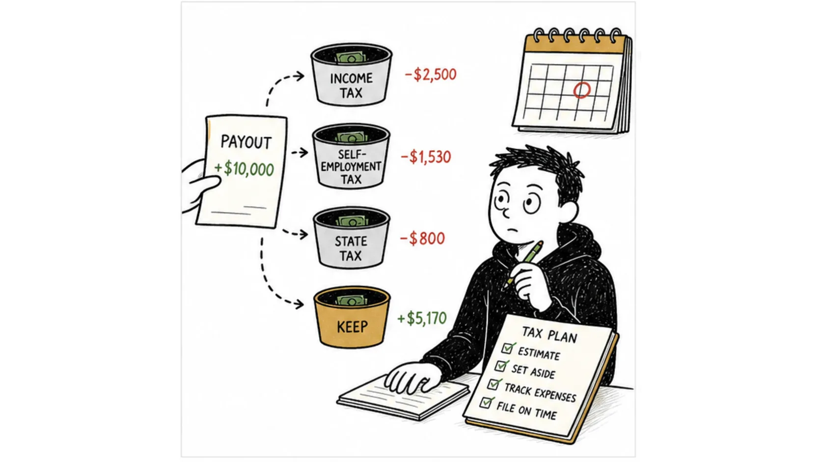 How US Taxes Work for Prop Traders meme explaining prop firm tax treatment