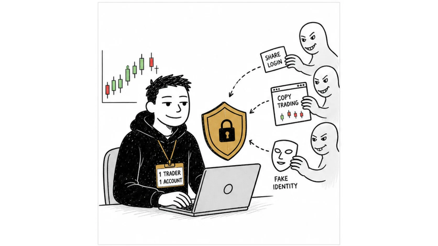 Why the IP Address Rule Exists meme explaining prop firm IP address tracking